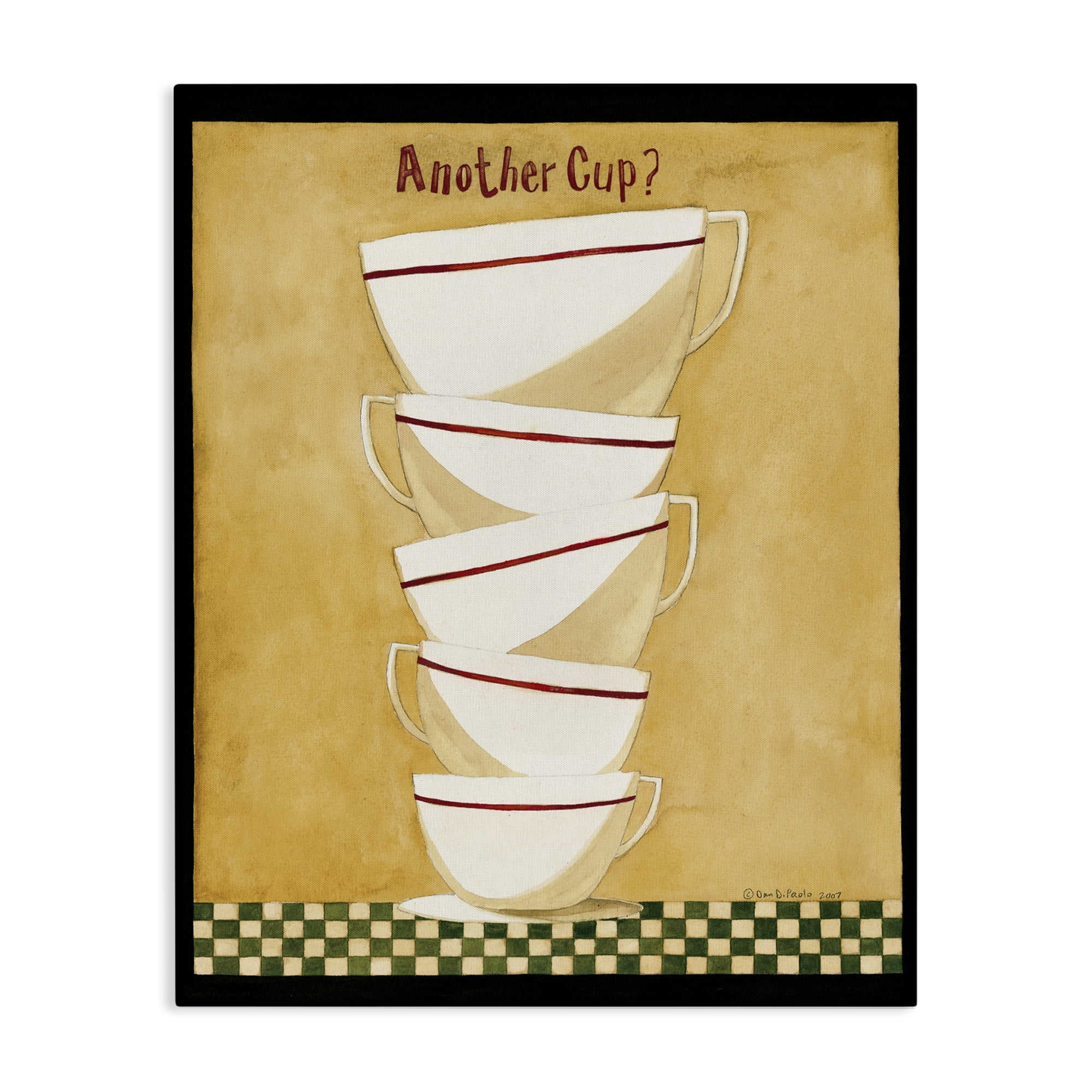 Stupell Industries Stacked Mug Collection Food & Beverage Painting Gallery Wrapped Canvas Art Print Wall Art, 24 x 30