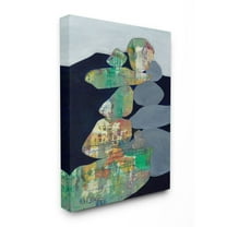 Stupell Industries Stacked Rocks Abstract Pattern Blue Green Design by Third and Wall, 30" x 40"