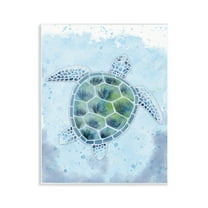 Stupell Industries Stained Glass Turtle Nautical & Beach Painting Unframed Art Print Wall Art, 11 x 14