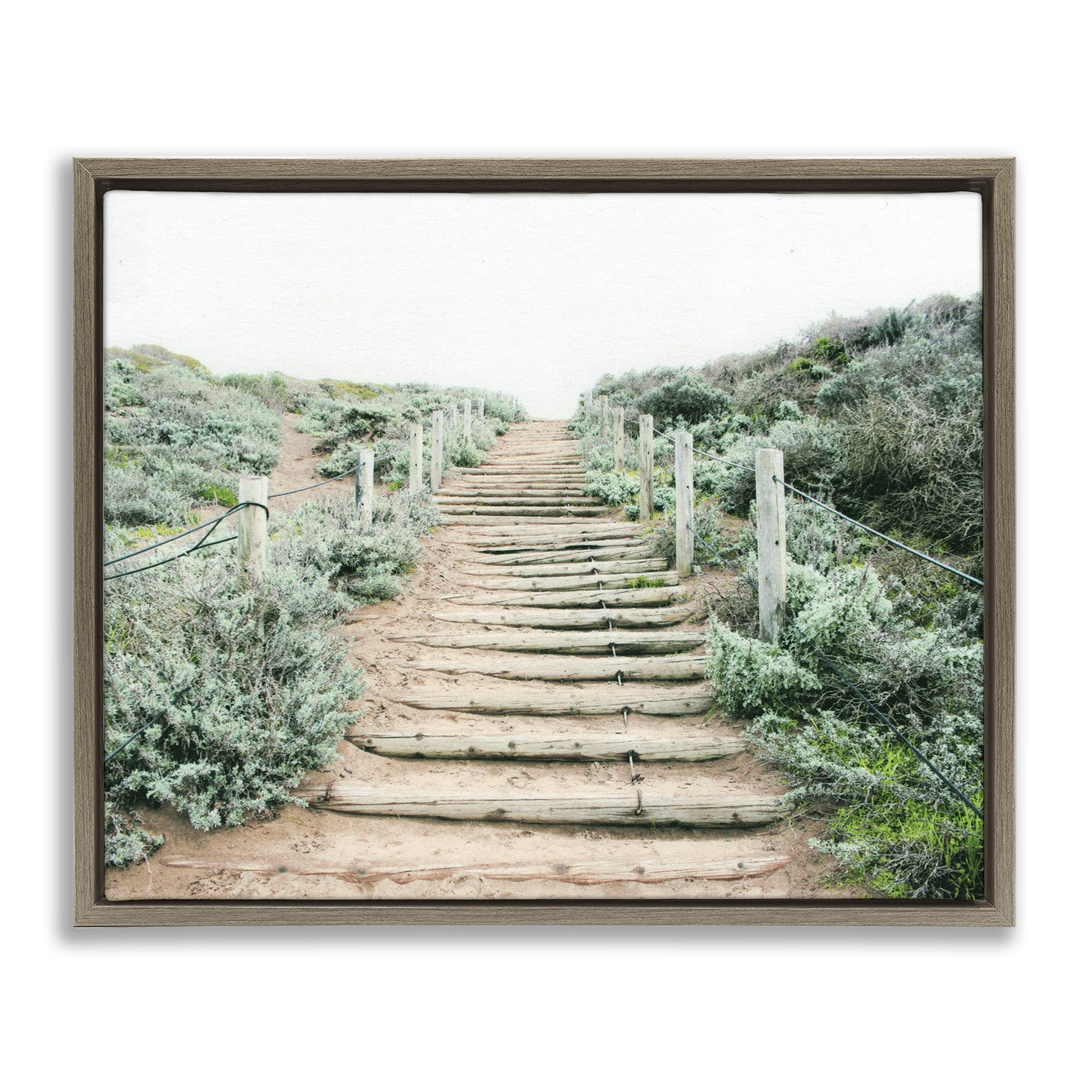 Stupell Industries Stairway To Heaven Path Brown Framed Floater Canvas Wall Art, design by Leah Noel Art