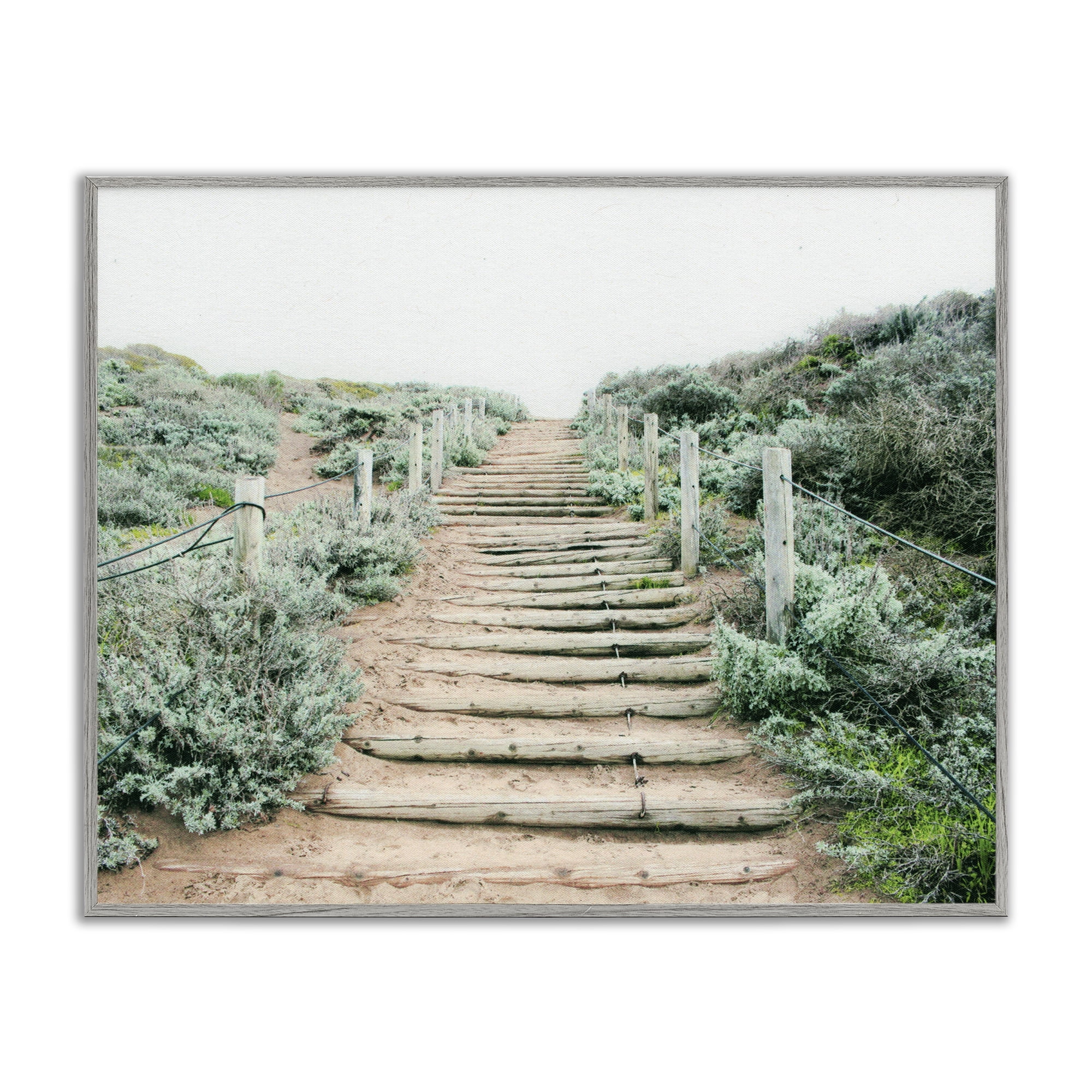 Stupell Industries Stairway To Heaven Path Gray Framed Giclee Art, design by Leah Noel Art