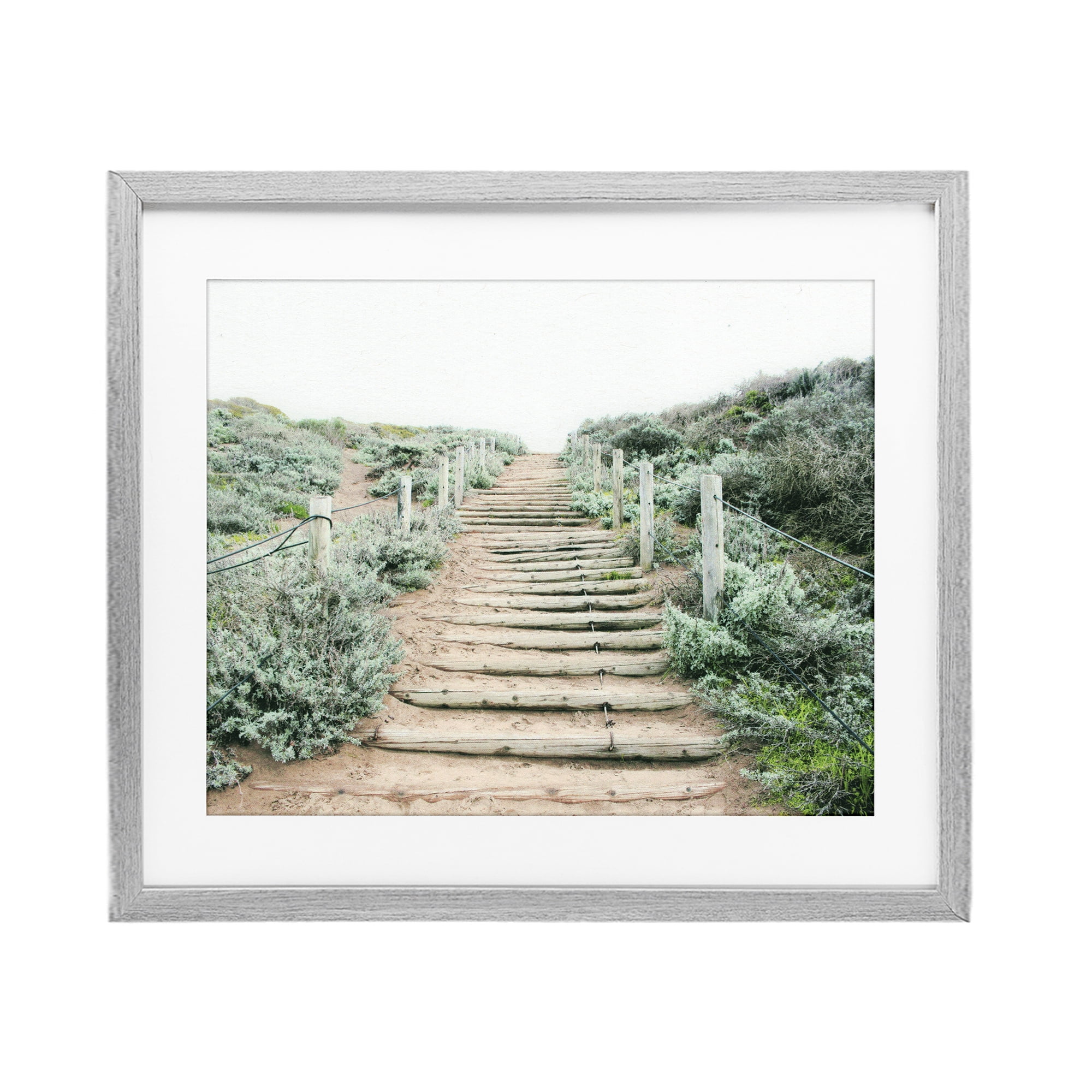 Stupell Industries Stairway To Heaven Path Gray Framed Print Under Glass, design by Leah Noel Art