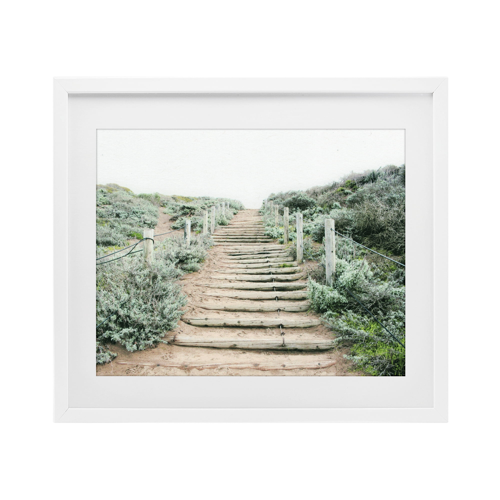Stupell Industries Stairway To Heaven Path White Framed Print Under Glass, design by Leah Noel Art