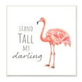 thumbnail image 1 of Stupell Industries Stand Tall My Darling Motivational Phrase Pink Flamingo, 12 x 12,Design by Reesa Qualia, 1 of 5