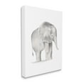 thumbnail image 1 of Stupell Industries Standing Baby Elephant Soft Grey Illustration Canvas Wall Art, 36 x 48, Design by Daphne Polselli, 1 of 1