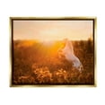 thumbnail image 1 of Stupell Industries Standing Horse in Rising Sun Landscape Photography Gold Floater Framed Canvas Art Print Wall Art, 31 x 25, 1 of 10