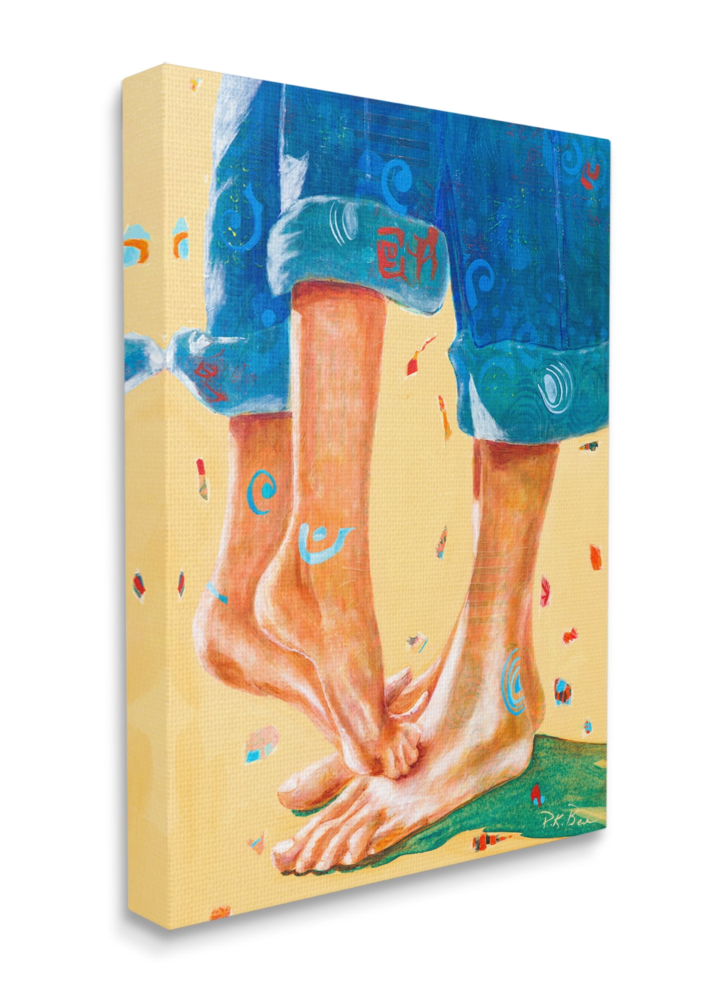 Stupell Industries Standing On Tiptoes Dancing in Cuffed Jeans Canvas Wall Art, 30 x 40, Design by Pamela K. Beer