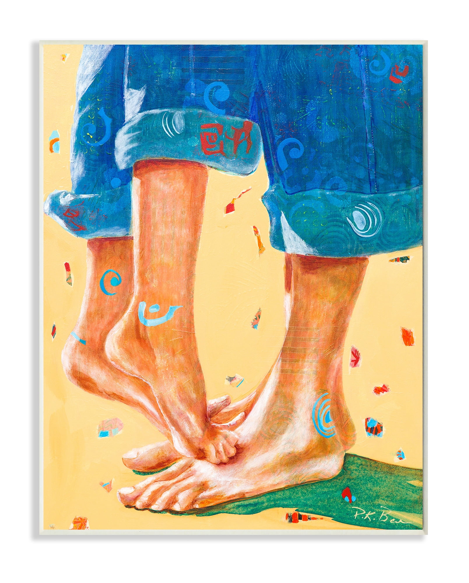 Stupell Industries Standing On Tiptoes Dancing in Cuffed Jeans Wall Plaque, 10 x 15, Design by Pamela K. Beer