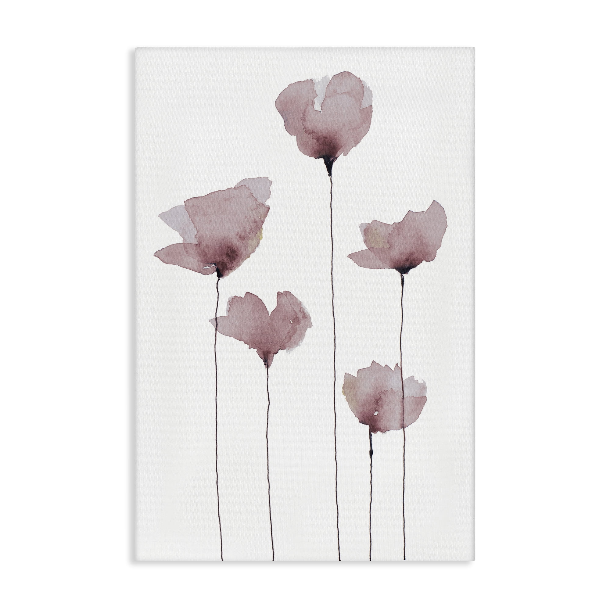 Stupell Industries Standing Tall Blossoms Plants & Flowers Painting Wrapped Canvas Art Print Wall Art, 30 x 45