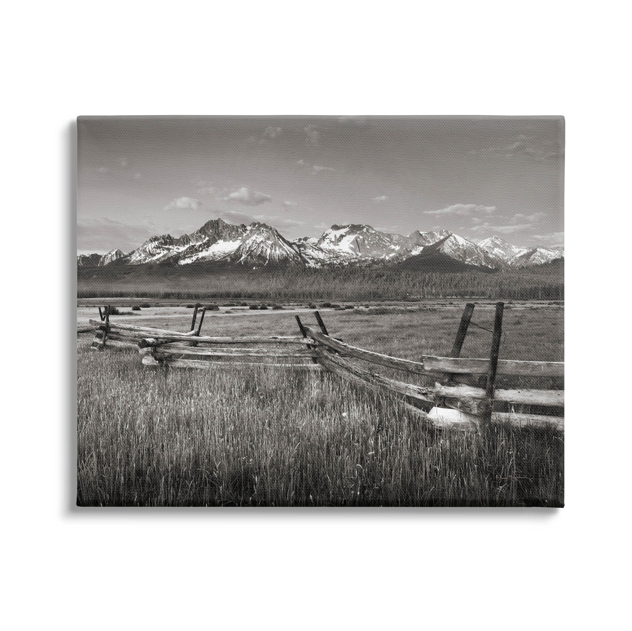 Stupell Industries Stanley Basin Fence Photography Photograph Gallery Wrapped Canvas Print Wall Art, Design by Alan Majchrowicz