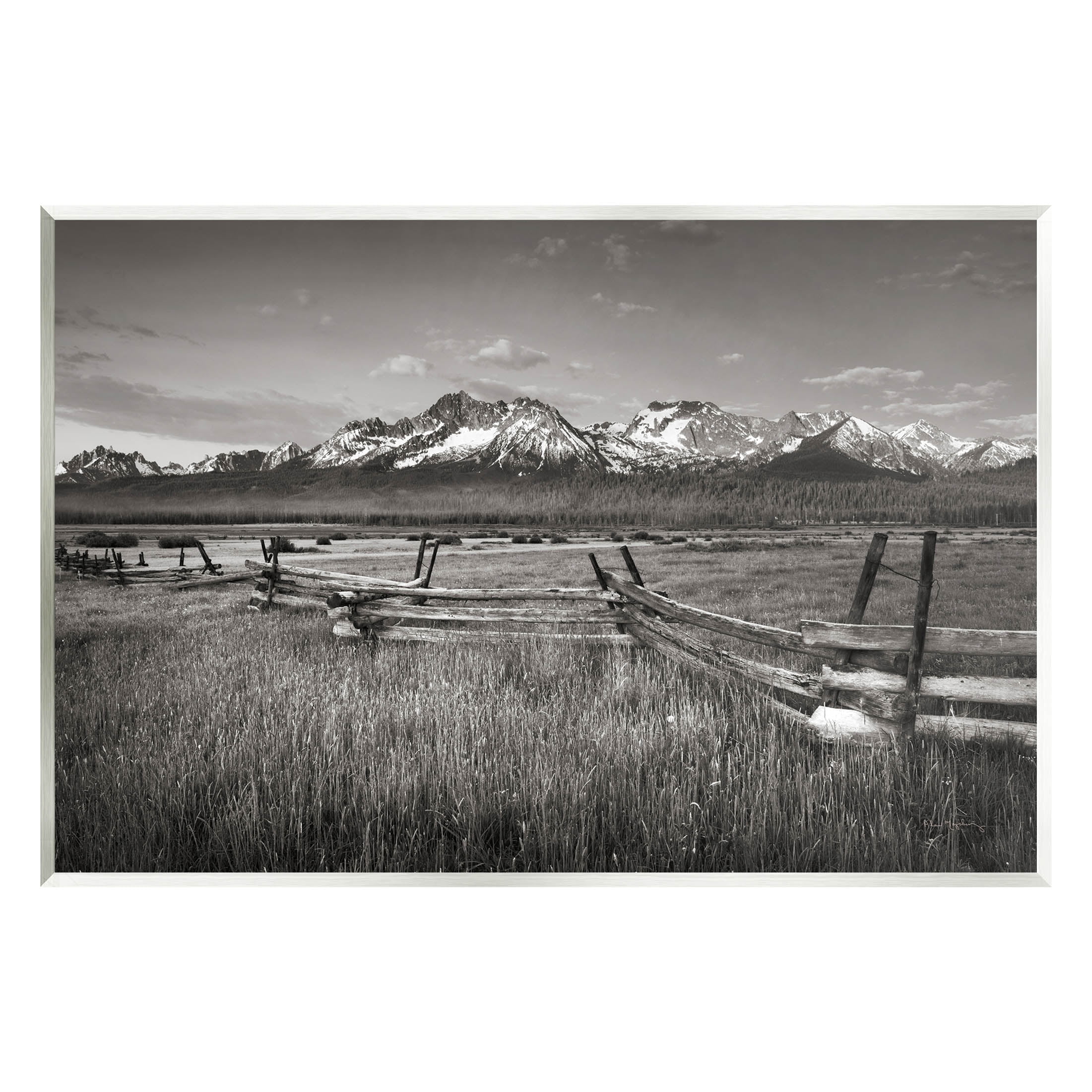 Stupell Industries Stanley Basin Fence Photography Photograph Unframed Art Print Wall Art, Design by Alan Majchrowicz