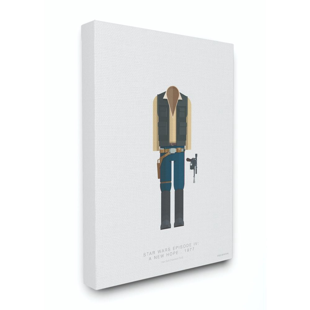 Stupell Industries Star Wars Han Solo Famous People Characters Fashion Design Canvas Wall Art by Fred Birchal