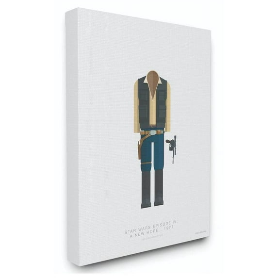 Stupell Industries Star Wars Han Solo Famous People Characters Fashion Design Canvas Wall Art by Fred Birchal