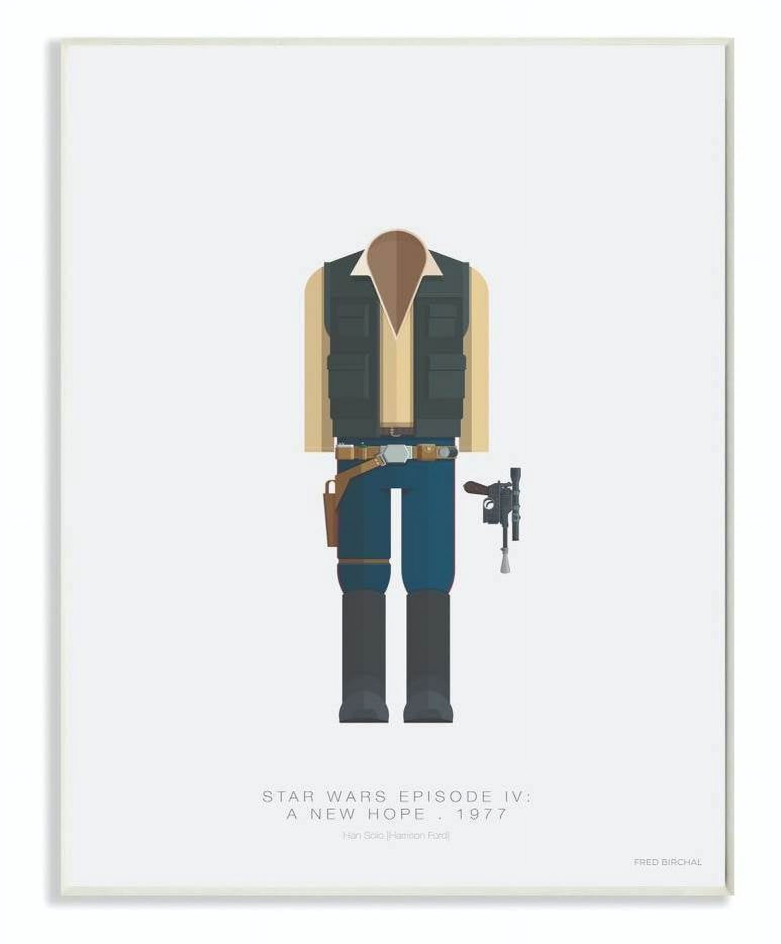 Stupell Industries Star Wars Han Solo Famous People Characters Fashion Design Wall Plaque by Fred Birchal