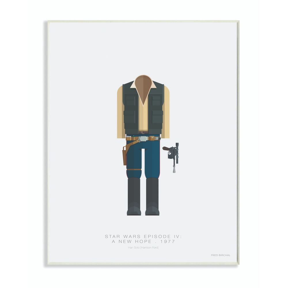 Stupell Industries Star Wars Han Solo Famous People Characters Fashion Design Wall Plaque by Fred Birchal