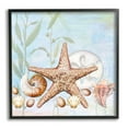 thumbnail image 1 of Stupell Industries Starfish Seashells Underwater Plants Ocean Beach Painting Framed Wall Art, 17 x 30, Design by Diannart, 1 of 5