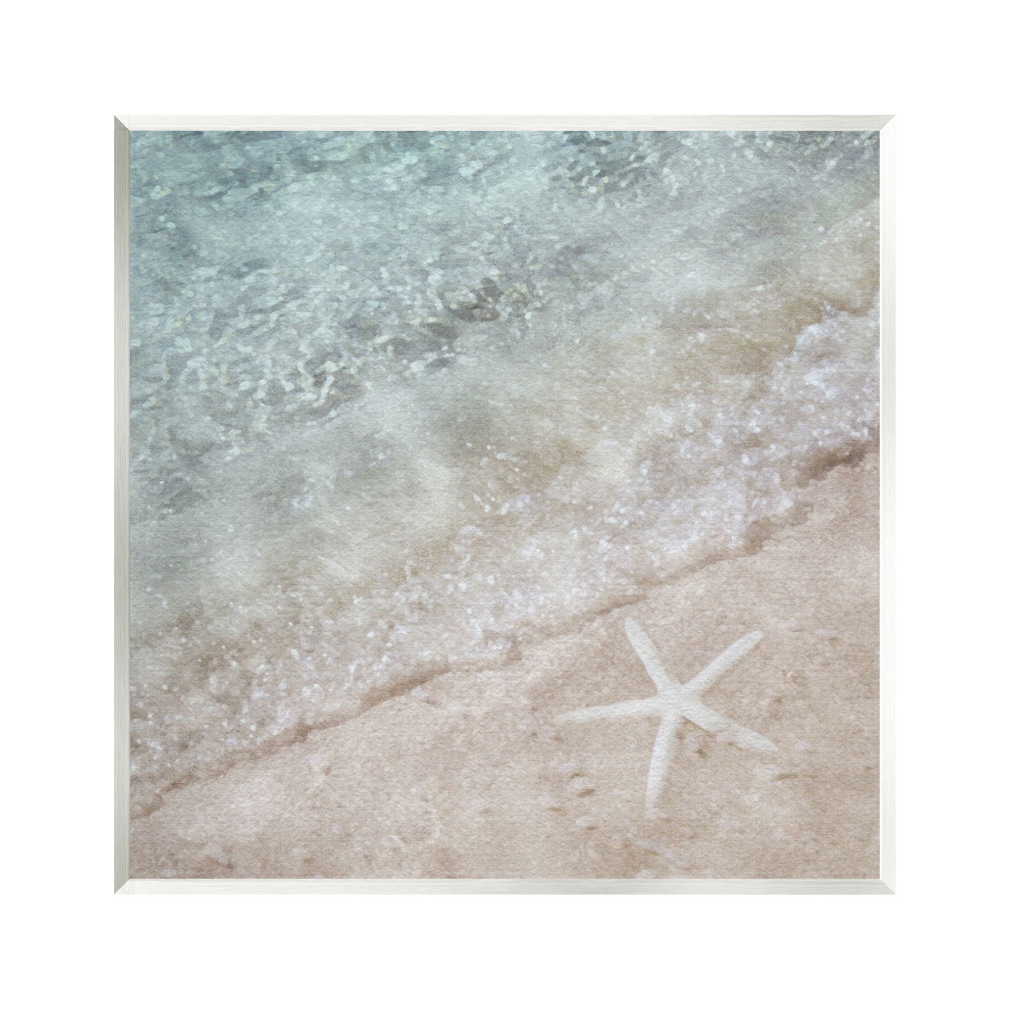 Stupell Industries Starfish on Beach Coast Nature Painting Unframed Art Print Wall Art, 12 x 12