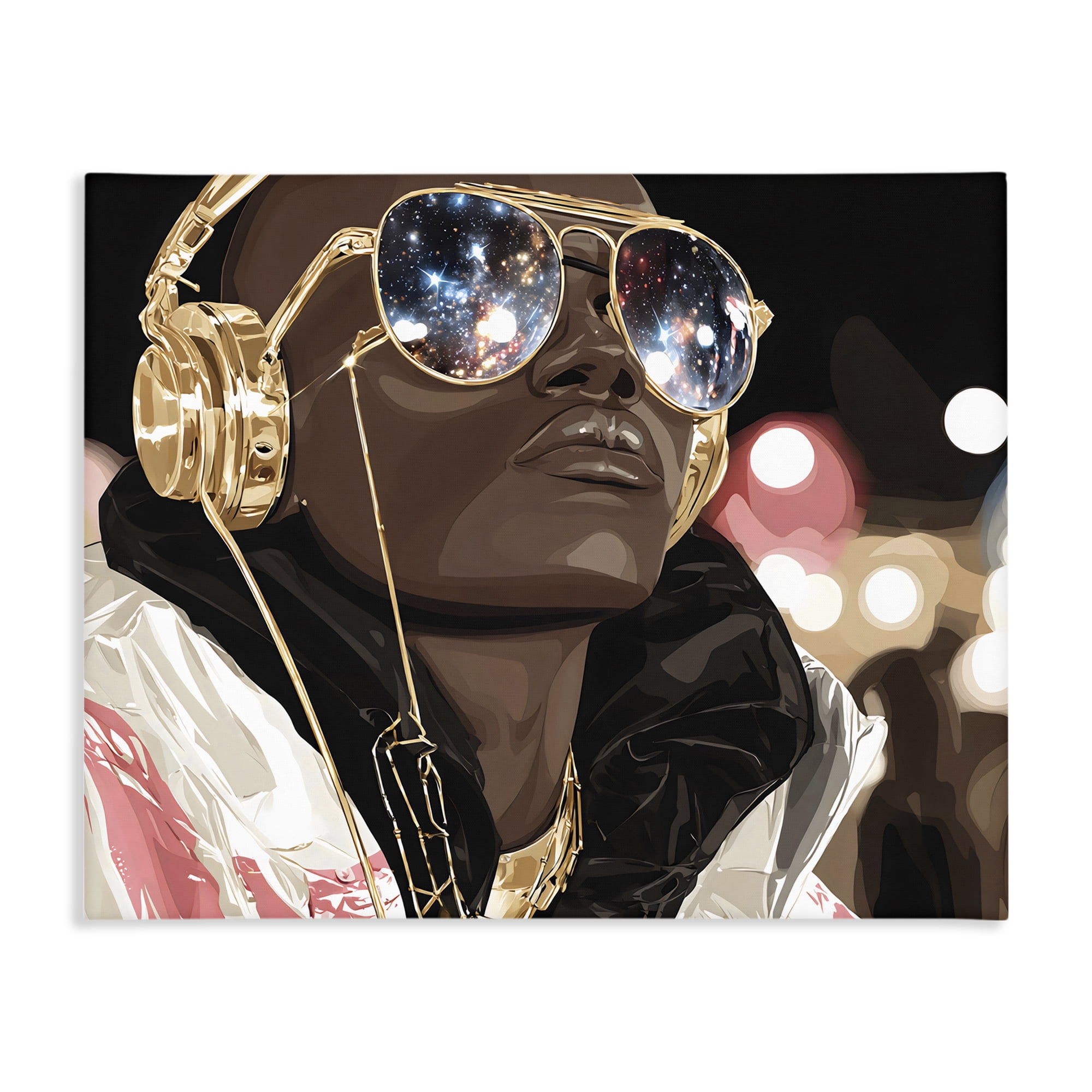 Stupell Industries Starry Eyed Shades with Headphones Canvas Wall Art, design by Franklyn Gregory