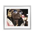 thumbnail image 1 of Stupell Industries Art Deco Starry Eyed Shades with Headphones Gray Framed Print Under Glass, 16 x 13, by Franklyn Gregory, 1 of 8
