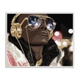 thumbnail image 1 of Stupell Industries Art Deco Starry Eyed Shades with Headphones White Framed Giclee Art, 14 x 11, by Franklyn Gregory, 1 of 8