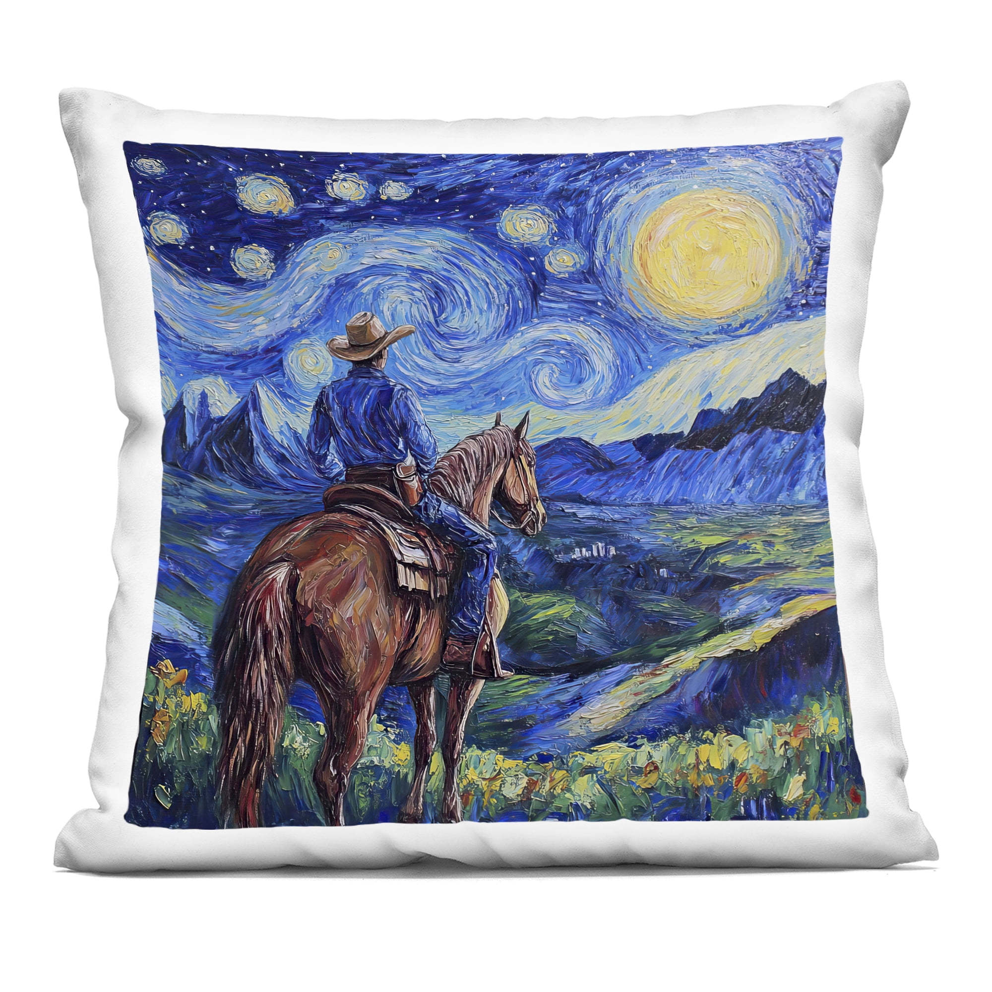 Stupell Industries Starry Night Cowboy Decorative Printed Throw Pillow, design by Tina LeCour