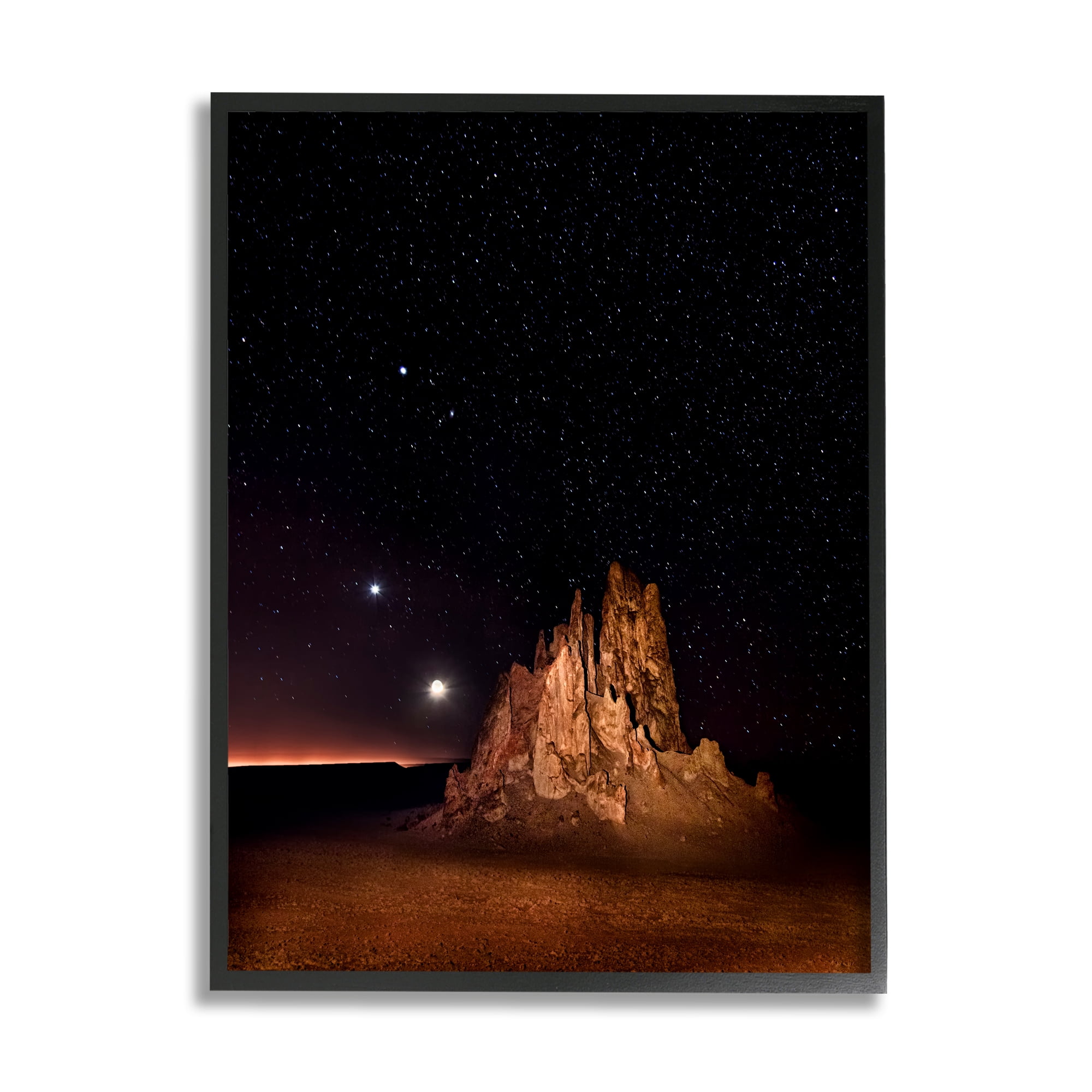 Stupell Industries Starry Night Sky Photography Nature Photography Black Framed Art Print Wall Art, 24 x 30