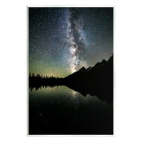 Stupell Industries Starry Sky Lake Reflection Landscape Photography Unframed Art Print Wall Art, 10 x 15