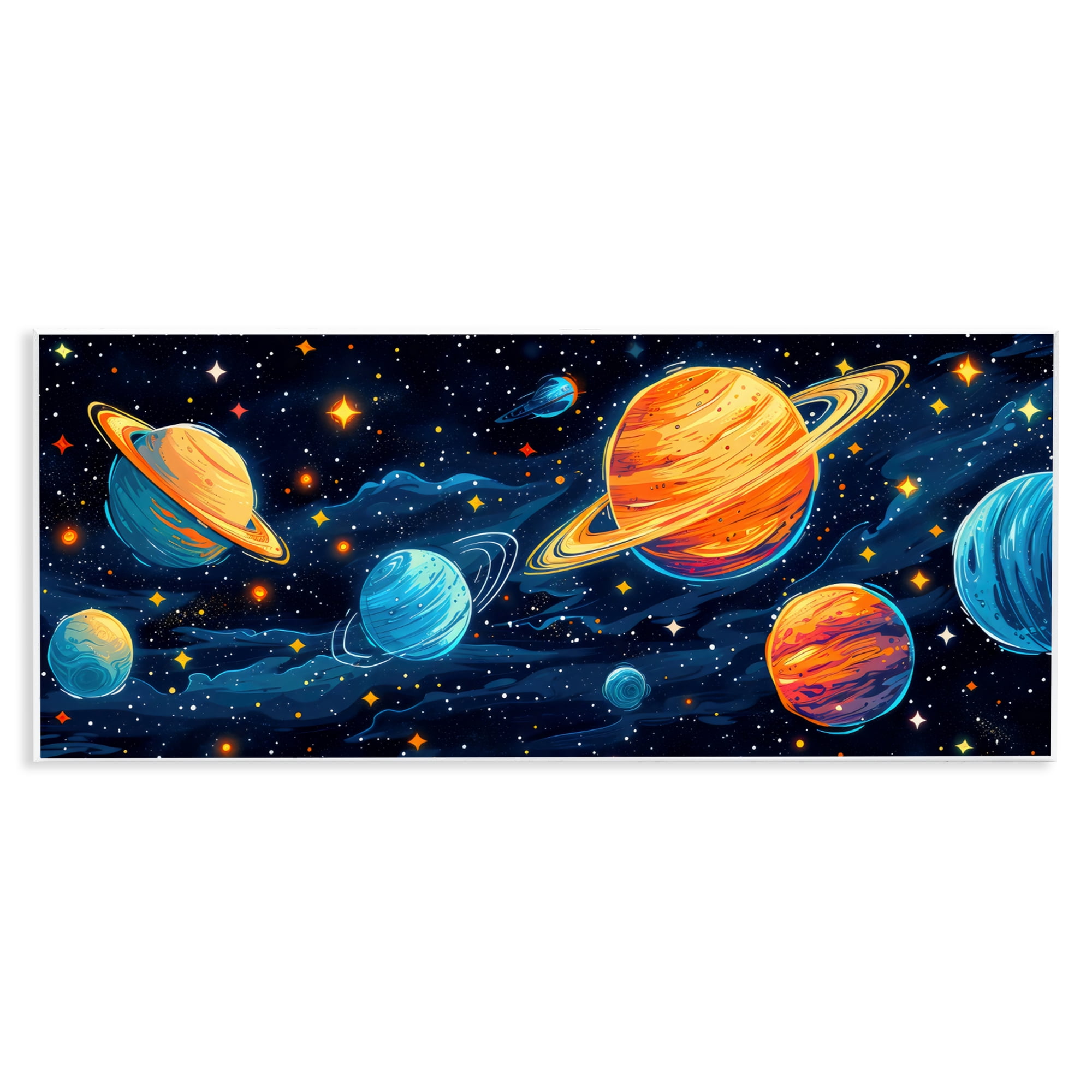 Stupell Industries Starry Universe Whimsy Wall Plaque Art, design by Creative Studio