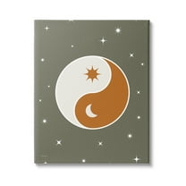 Stupell Industries Starry Yin Yang Symbol Celestial Sun Moon Shapes Graphic Art Gallery Wrapped Canvas Print Wall Art, Design by Martina Pavlova