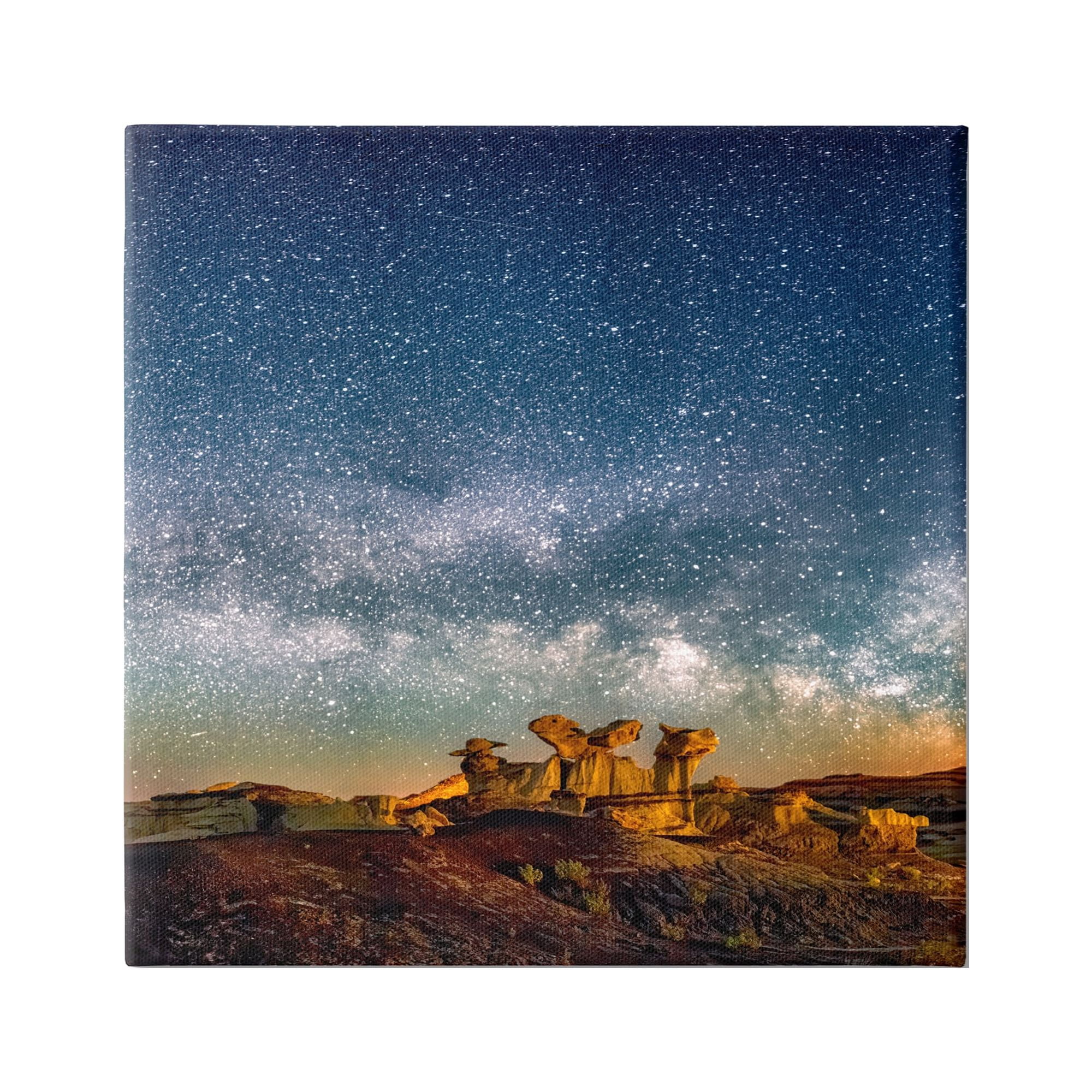Stupell Industries Stars Over Desert Canyon Nature Photography Gallery Wrapped Canvas Print Wall Art, 36 x 36