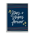 thumbnail image 1 of Stupell Industries Stars Stripes Forever Americana Independence Day Graphic Art Gray Framed Art Print Wall Art, Design by Amanda Houston, 1 of 5