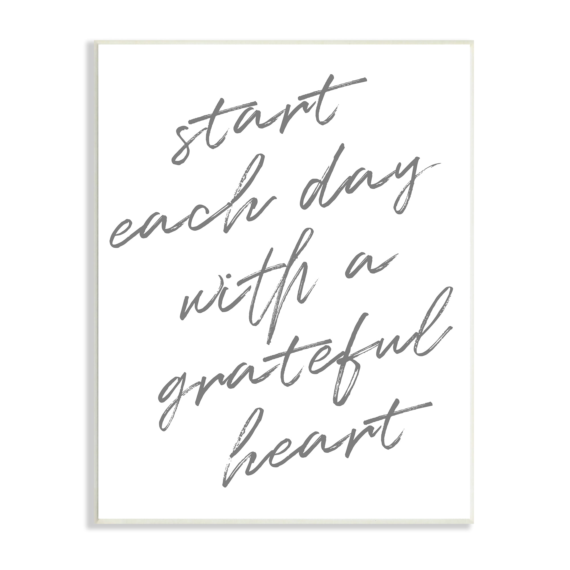 Stupell Industries Start Each Day Grateful Inspirational Phrase Distressed Typography, 13 x 19, Designed by Sd Graphics Studio