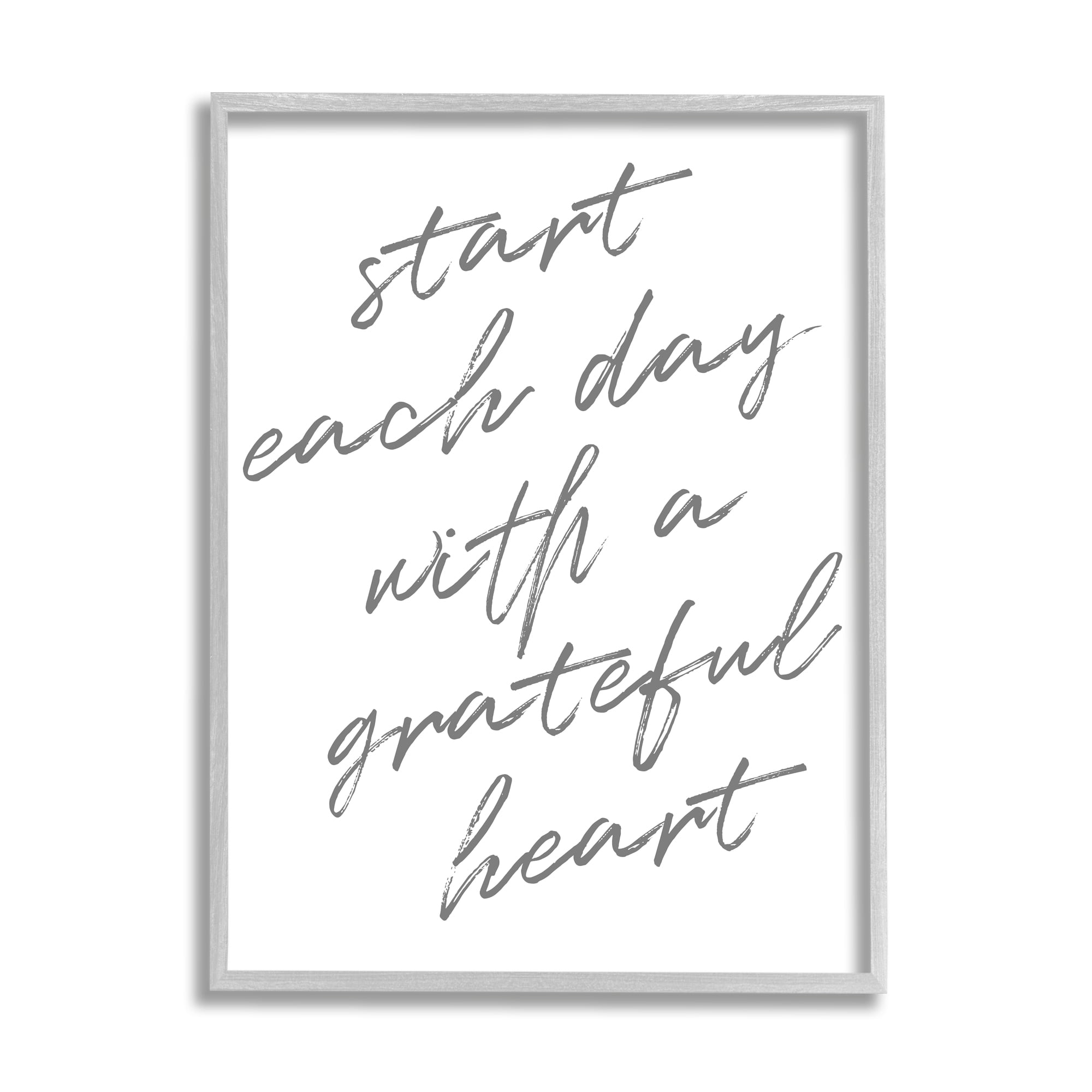 Stupell Industries Start Each Day Grateful Inspirational Phrase Distressed Typography, 16 x 20, Designed by Sd Graphics Studio