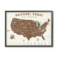thumbnail image 1 of Stupell Industries Start Exploring National Parks Map United States Town & City Painting Black Framed Art Print Wall Art, 16 x 20, 1 of 7