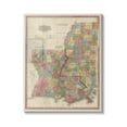 thumbnail image 1 of Stupell Industries State Map of Louisiana Mississippi Vintage US Cartography, 24 x 30, Design by Daphne Polselli, 1 of 6