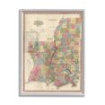 thumbnail image 1 of Stupell Industries State Map of Louisiana Mississippi Vintage US Cartography, 24 x 30, Design by Daphne Polselli, 1 of 7