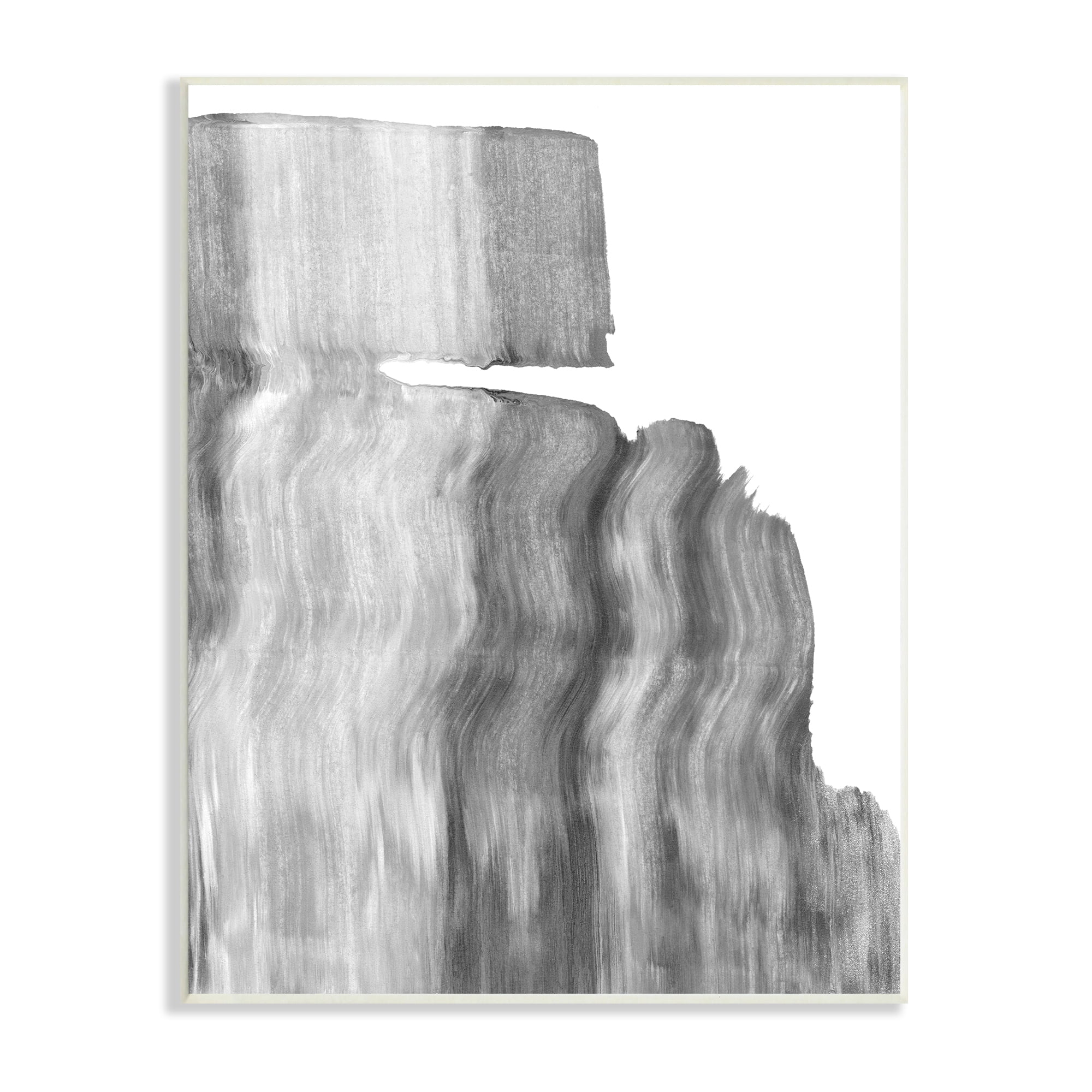Stupell Industries Static Grey Abstraction Ombre Tone Over White, 10 x 15, Designed by Emma Caroline