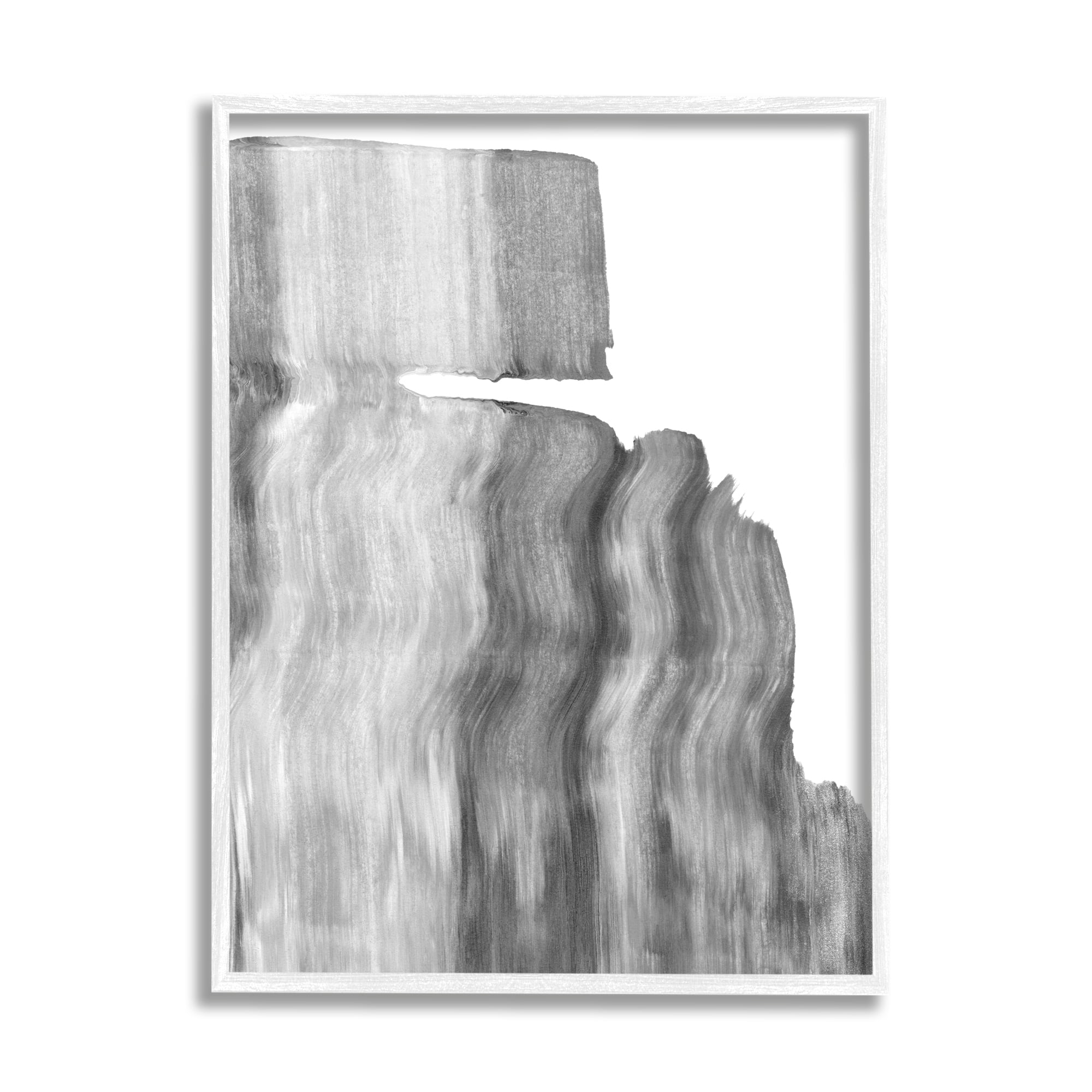 Stupell Industries Static Grey Abstraction Ombre Tone Over White, 11 x 14, Designed by Emma Caroline