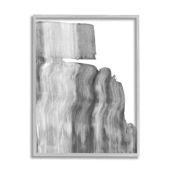 Stupell Industries Static Grey Abstraction Ombre Tone Over White, 11 x 14, Designed by Emma Caroline