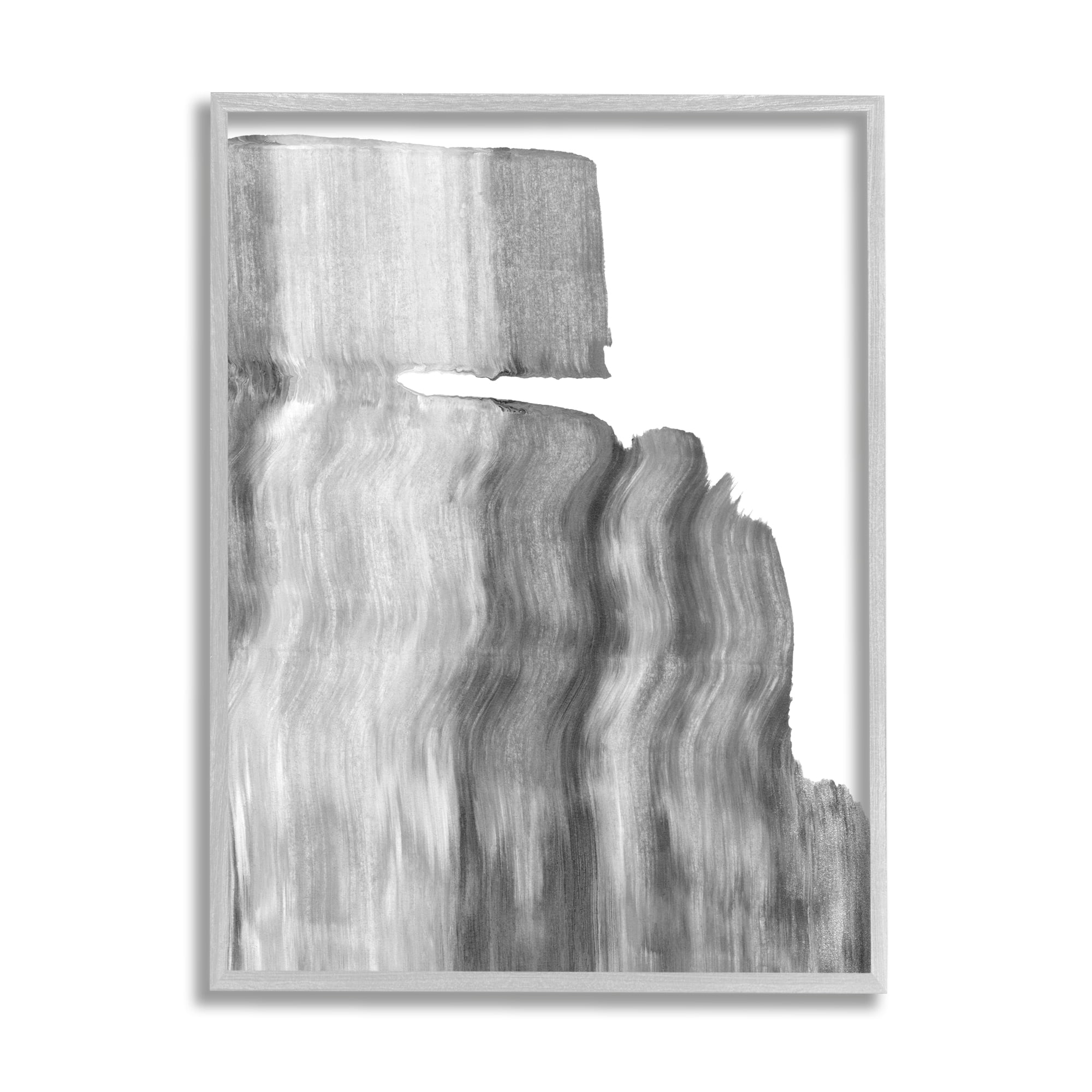 Stupell Industries Static Grey Abstraction Ombre Tone Over White, 24 x 30, Designed by Emma Caroline