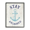 thumbnail image 1 of Stupell Industries Stay Anchored Rustic Nautical Beach Typography Graphic Art Black Framed Art Print Wall Art, Design by CAD Designs, 1 of 5