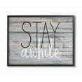 thumbnail image 1 of Stupell Industries Stay Awhile Country Home Wood Textured Word Design Framed Giclee Texturized Art by Kimberly Allen, 1 of 3