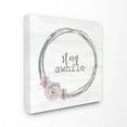 thumbnail image 1 of Stupell Industries Stay Awhile Family Home Inspirational Pink Flower Grey Design XL Canvas Wall Art by Kimberly Allen, 1 of 3