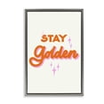 thumbnail image 1 of Stupell Industries Contemporary Stay Golden Retro Letters Gray Floating Frame Canvas Art, 21 x 31, by Indira Prieto | IndySign, 1 of 8