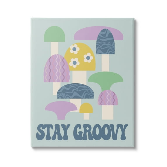 Stupell Industries Stay Groovy Botanicals Botanical & Floral Painting Gallery Wrapped Canvas Art Print Wall Art, 24 x 30