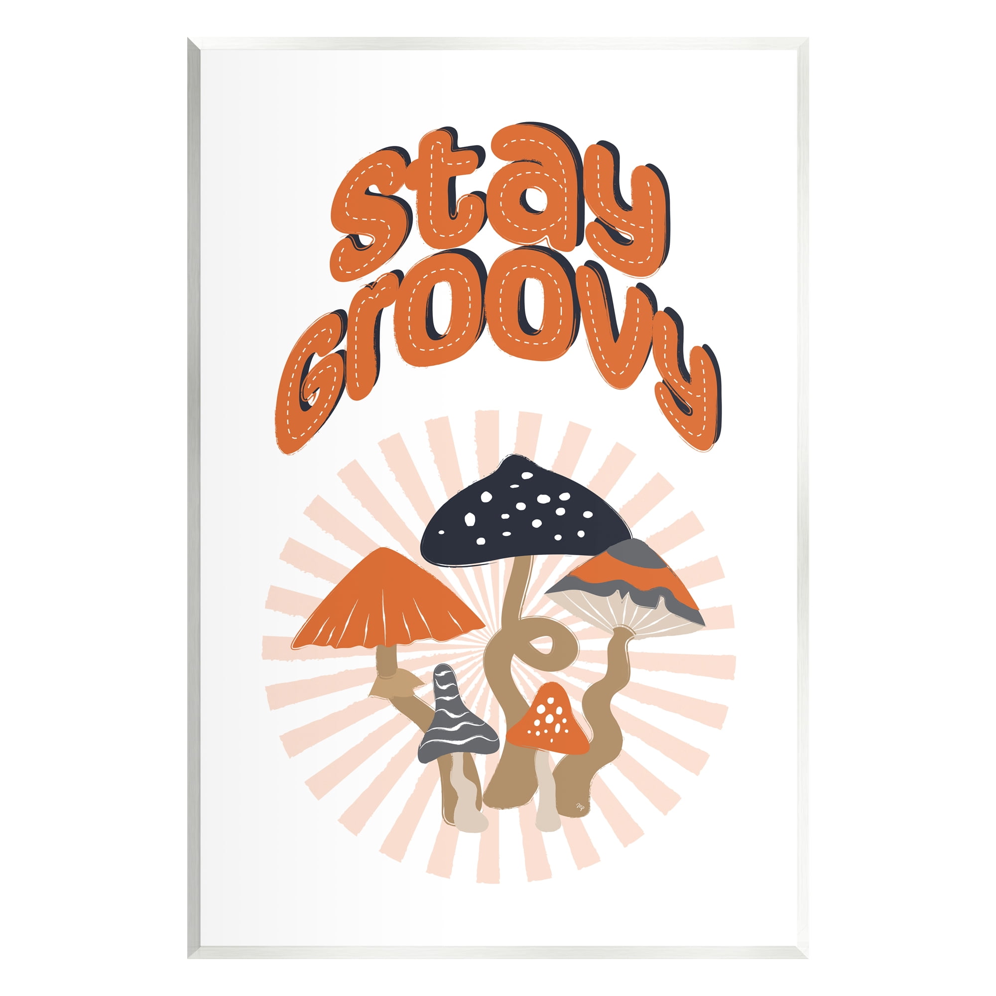 Stupell Industries Stay Groovy Mushrooms Botanical & Floral Painting Unframed Art Print Wall Art, 10 x 15