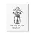 thumbnail image 1 of Stupell Industries Stay Humble Casual Floral Line Doodle Bouquet Graphic Art Gallery Wrapped Canvas Print Wall Art, Design by Lettered and Lined, 1 of 5