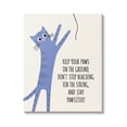 thumbnail image 1 of Stupell Industries Stay Pawsitive Cartoon Cat Playing Positivity Sentiment Graphic Art Gallery Wrapped Canvas Print Wall Art, Design by Jennifer Wambach, 1 of 7