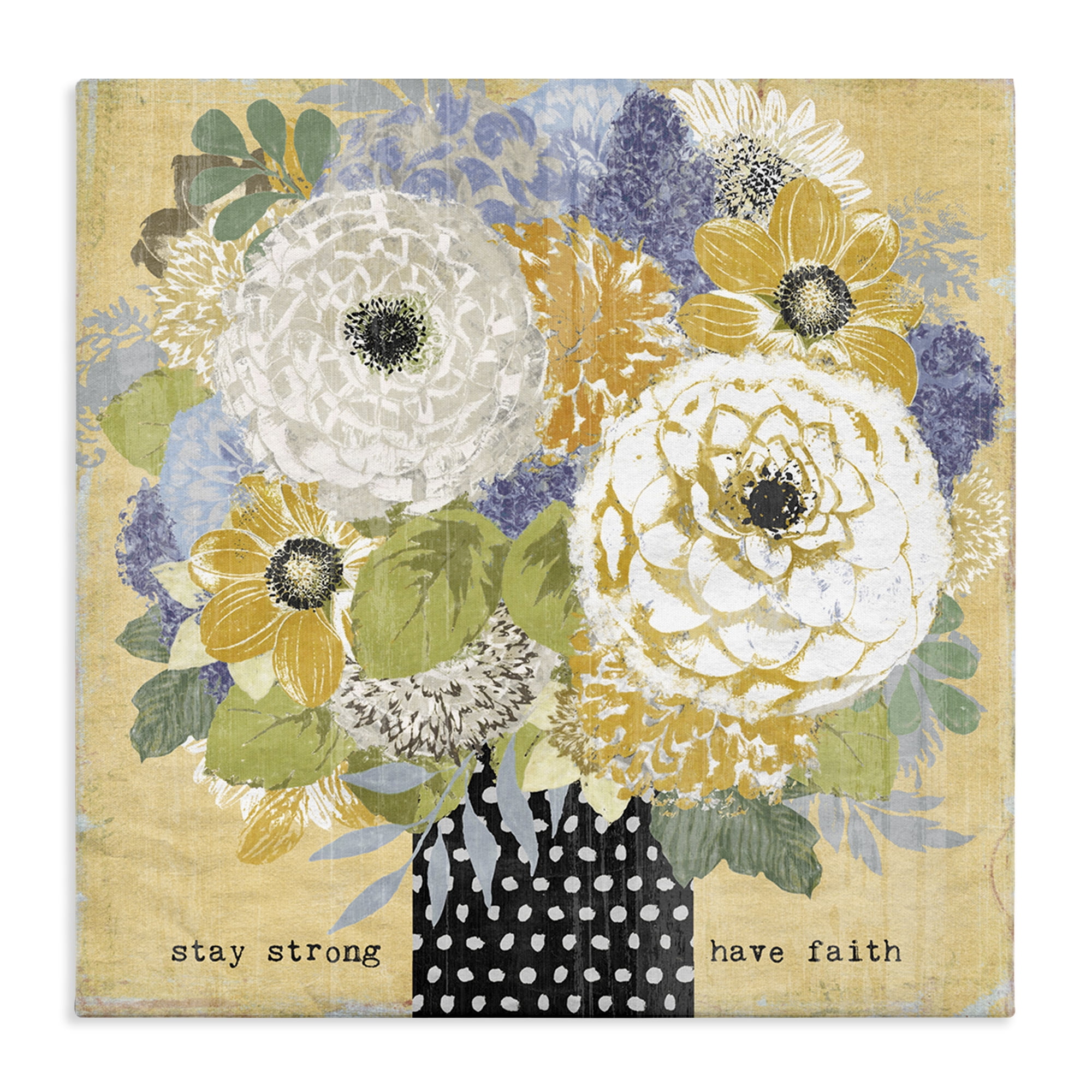 Stupell Industries Stay Strong Have Faith Canvas Wall Art, design by Suzanne Nicoll