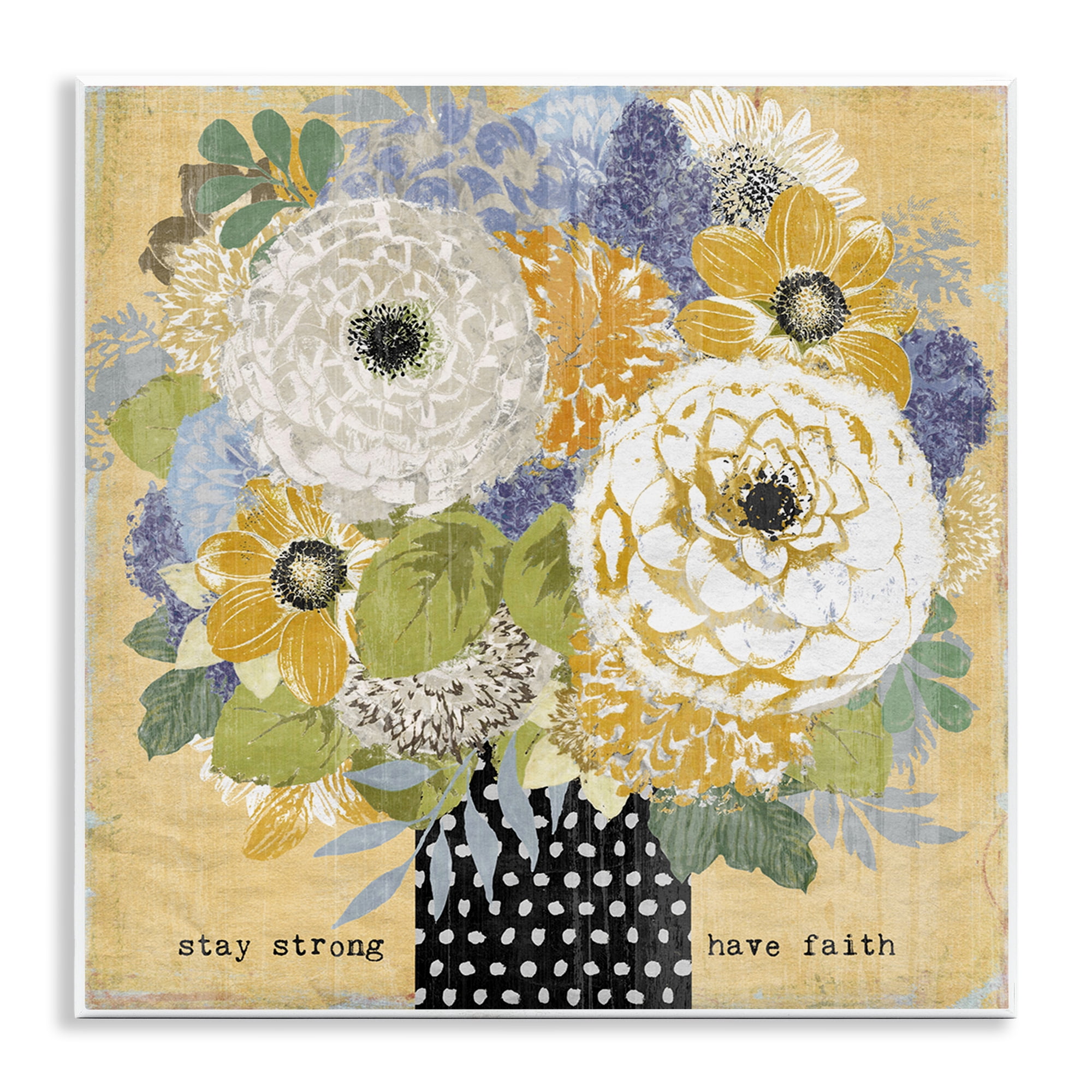 Stupell Industries Stay Strong Have Faith Wall Plaque Art, design by Suzanne Nicoll